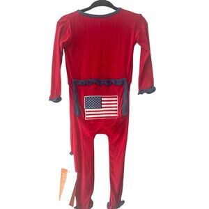 Kicker Pants red America Flag one piece size 12-18 NWT